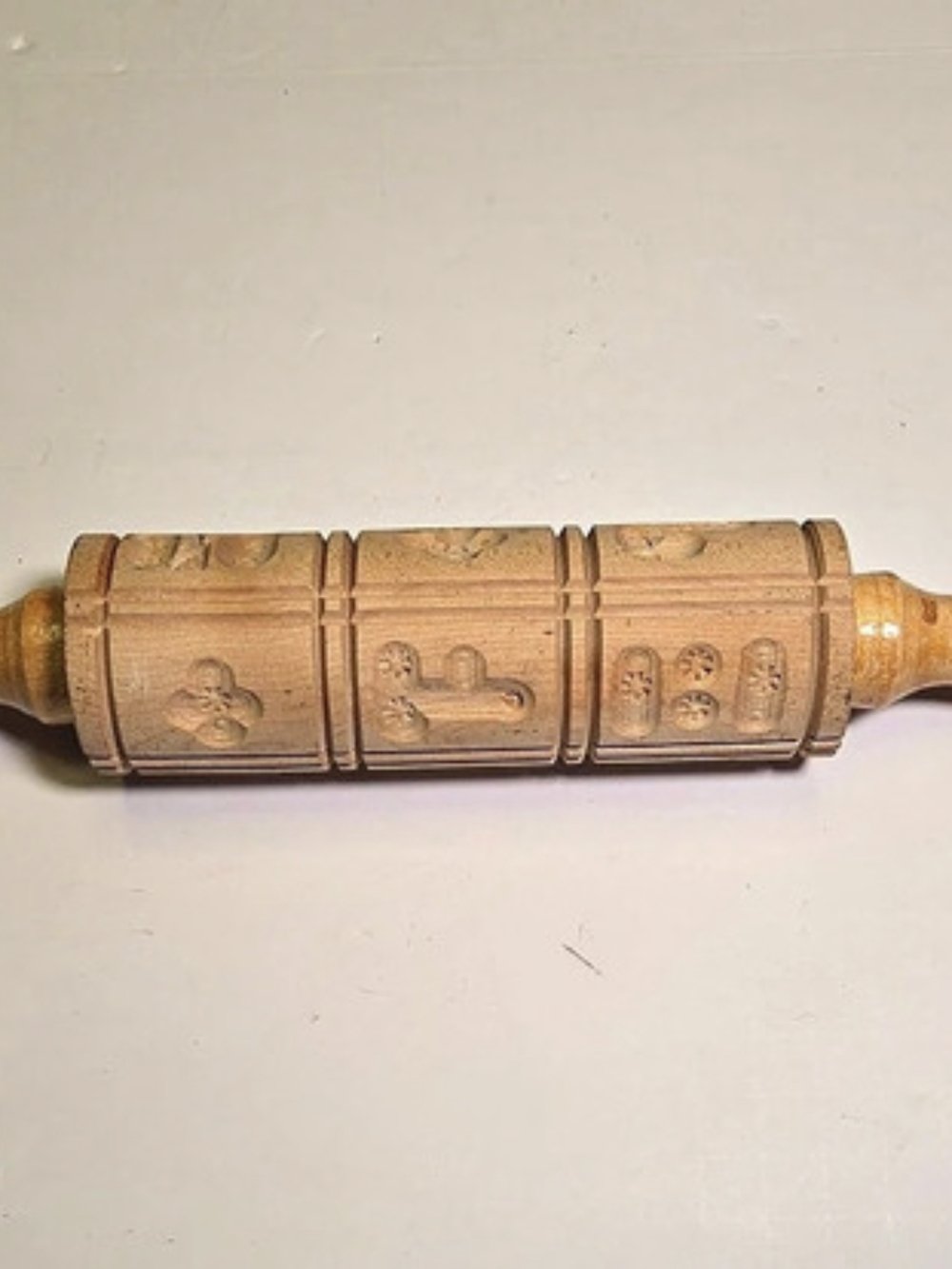 Carved Wooden Rolling Pin Brown